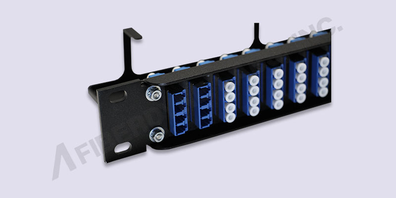 1U Fiber Adapter Panel LC/UPC Close Up Back View