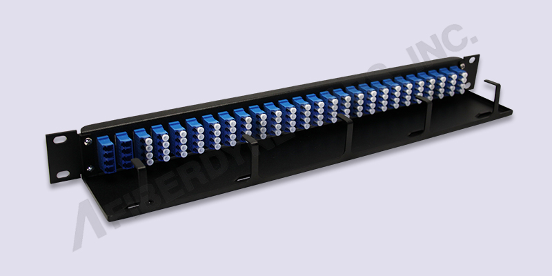 1U Fiber Adapter Panel LC/UPC Front View