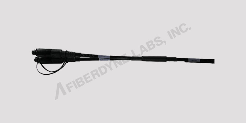 Close-up of Hardened Fiber Optic Connector (HFOC) compatible with Corning Optitap