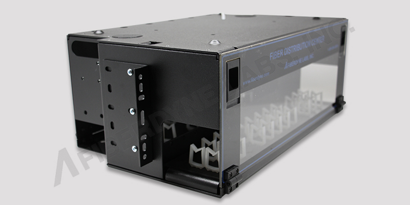 4U High 72 Port Rack Mount Termination Box with Splicing and Pigtails