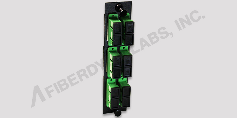 6 Position SC Panel, Pre-Loaded with 6 Duplex SC/APC SM Adapters
