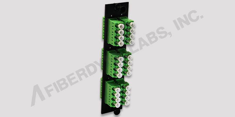 6 Position LC Adapter Panel, Pre-Loaded with 6 Quad LC Green Adapters