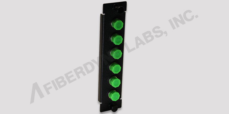 6 Position FC Panel, Pre-Loaded with 6 Simplex FC/APC SM Adapters