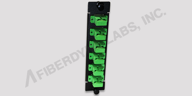 6 Position SC Panel, Pre-Loaded with 6 Simplex SC/APC SM Adapters