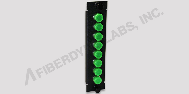 8 Position FC Panel, Pre-Loaded with 8 Simplex FC/APC SM Adapters
