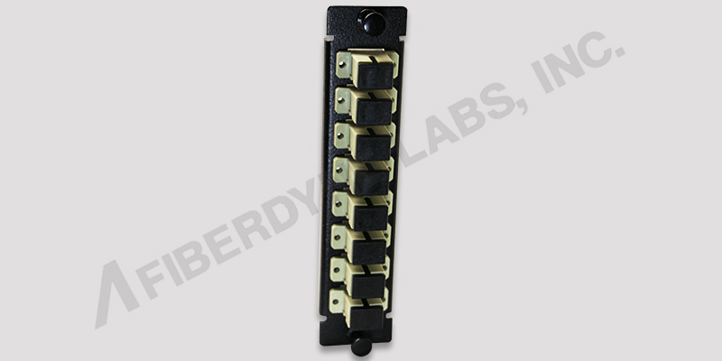 8 Position SC Panel, Pre-Loaded with 8 Simplex SC MM Adapters