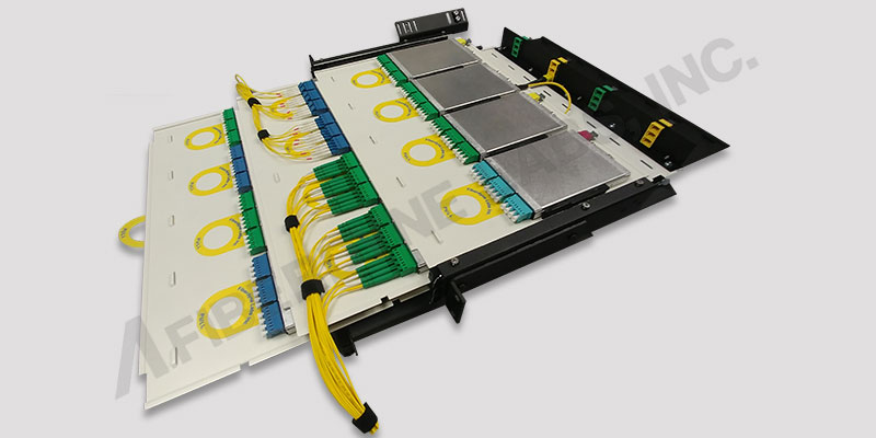 Side view of 1U High Density Cassette Chassis