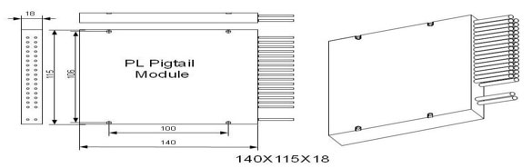 PLC Splitter Pigtail Module 140x115x18