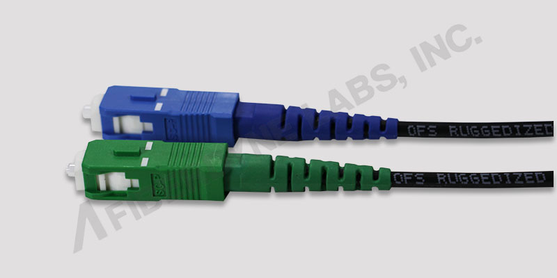 Close-up of Ruggedized Simplex Fiber Assembly